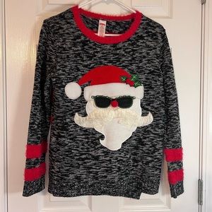 - Holiday time Santa Christmas sweater ladies small